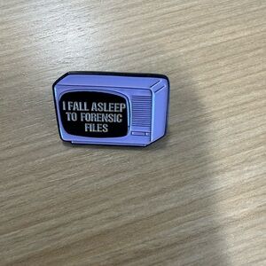 Purple TV Enamel Pin